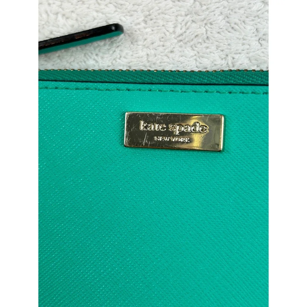 kate spade Turquoise Saffiano Leather Wristlet Shoulder Bag